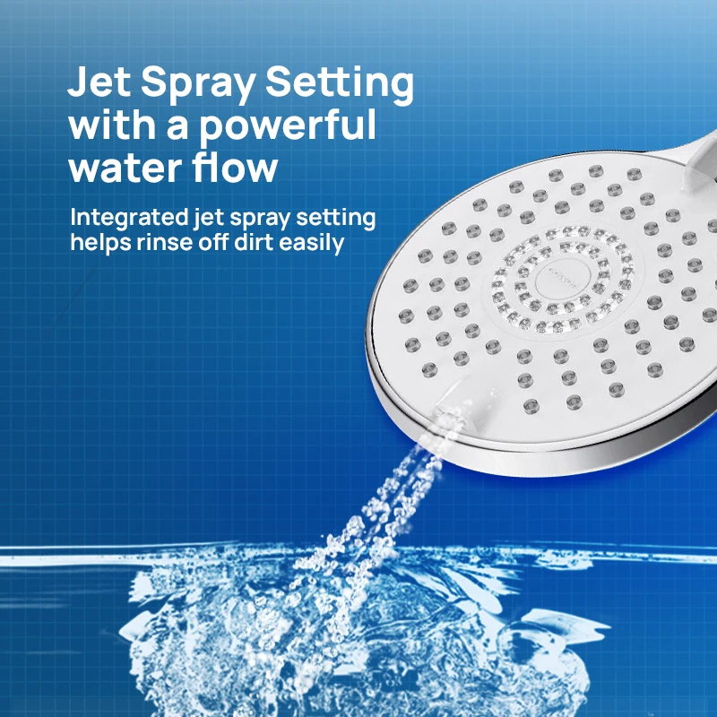 JOMOO Height Adjustable Shower Combo System High Quality Silicone Descalling Rainfall Shower Set 3Way Diverter Jet Sprayer set