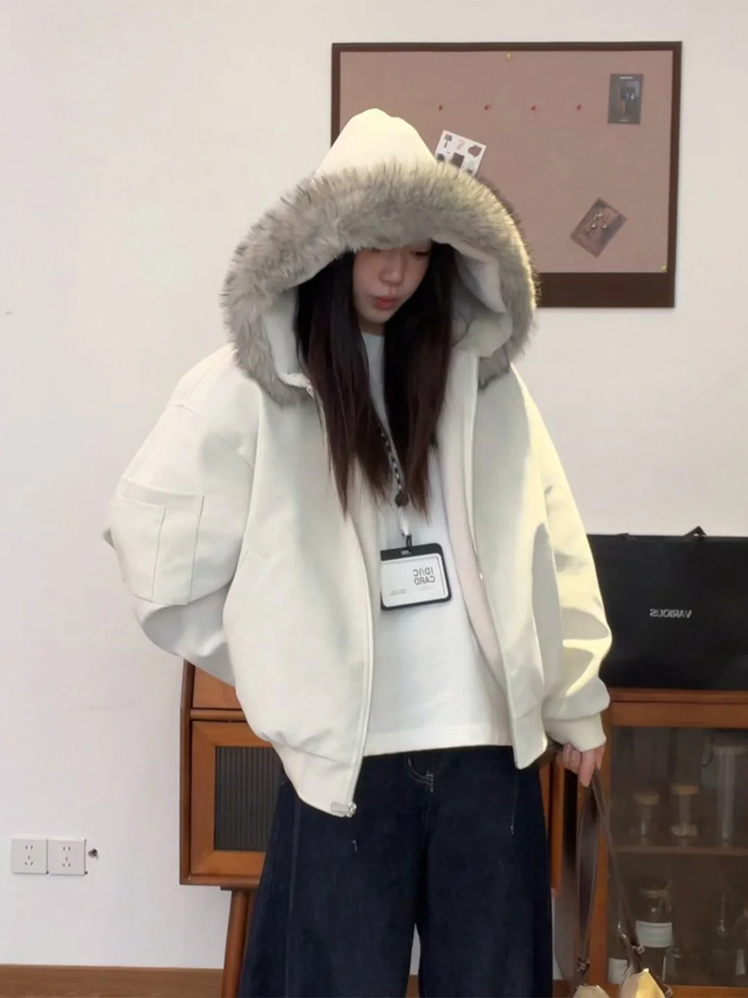 

Мужская зимняя куртка с отстегивающимся меховым воротником и капюшоном, из хлопка, с узором «Личи», из кожи, с защитой от холода, модная верхняя одежда