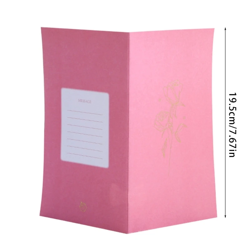 Biglietto per anniversari matrimonio con rose 3D Biglietto auguri creativo con lettera benedizione delle rose Dropship