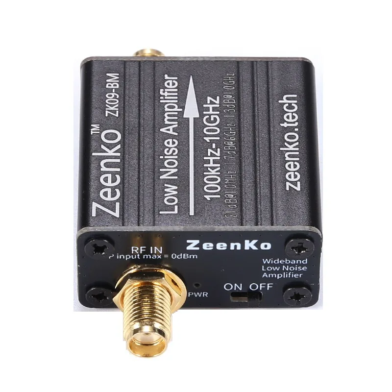 LNA Ultra Wideband RF Low Noise Amplifier USB Charging 100k-10GHz High Gain Amplifier ZK09