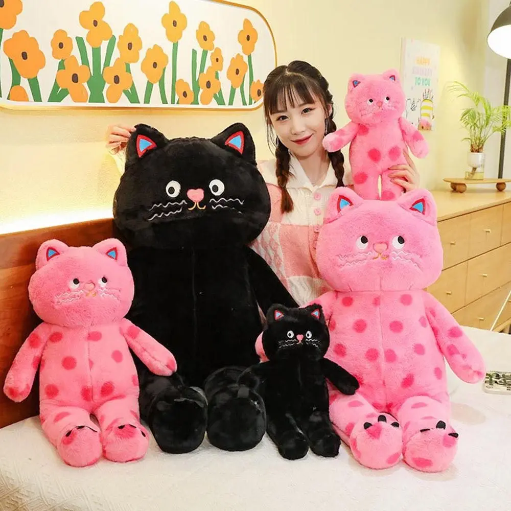 Creatief 40 cm kat superzacht dierenkussen schattig stip kat dier speelgoed slaapcadeau