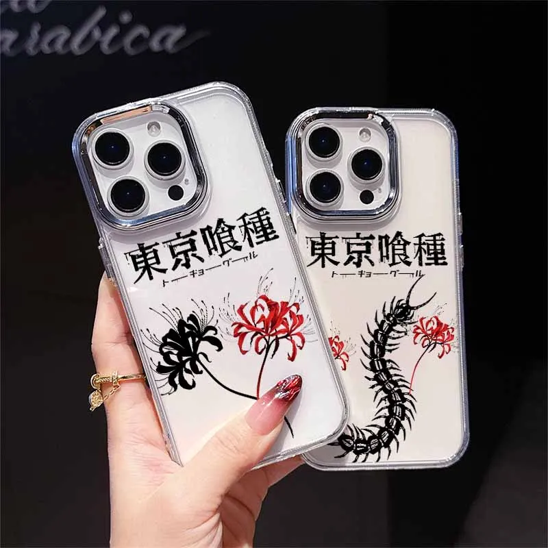 Funda Transparente de Silicona para Teléfono con Diseño de Tokyo Ghoul, Compatible con Apple iPhone 17 AIR 16E 15 14 13 12 11 Pro Max Plus
