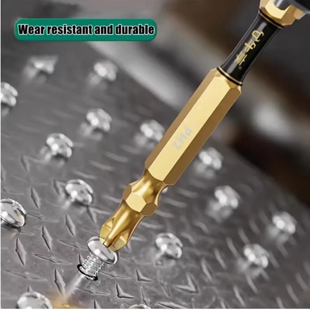 

With Magnetizer Magnetic Batch Head Non-slip Impact Resistant Cross Head Bit High Hardness Rust-proof Electric Screwdriver Bit