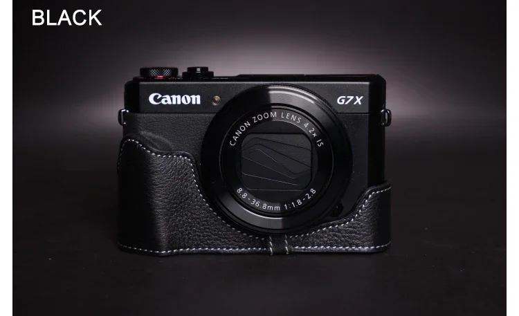 Tas penutup kamera setengah casing kulit asli buatan tangan untuk Canon G7 X Mark II G7 X Mark III