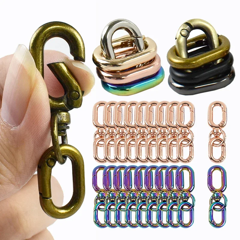 

4/5Sets 10/12mm Metal Buckle for Belt Chain Knapsack Strap Buckles Handbag Dog Collar Snap Hook DIY Bags Sewing Accessories