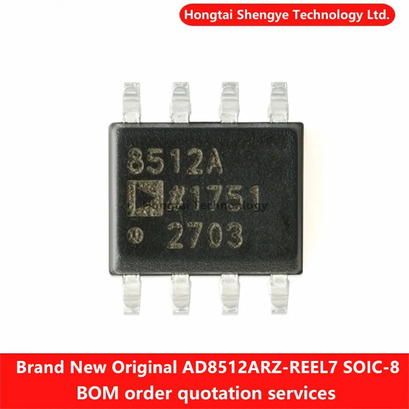 New and Original AD8512ARZ-REEL7 SOIC-8 Precision JFET Operational Amplifier IC Chip