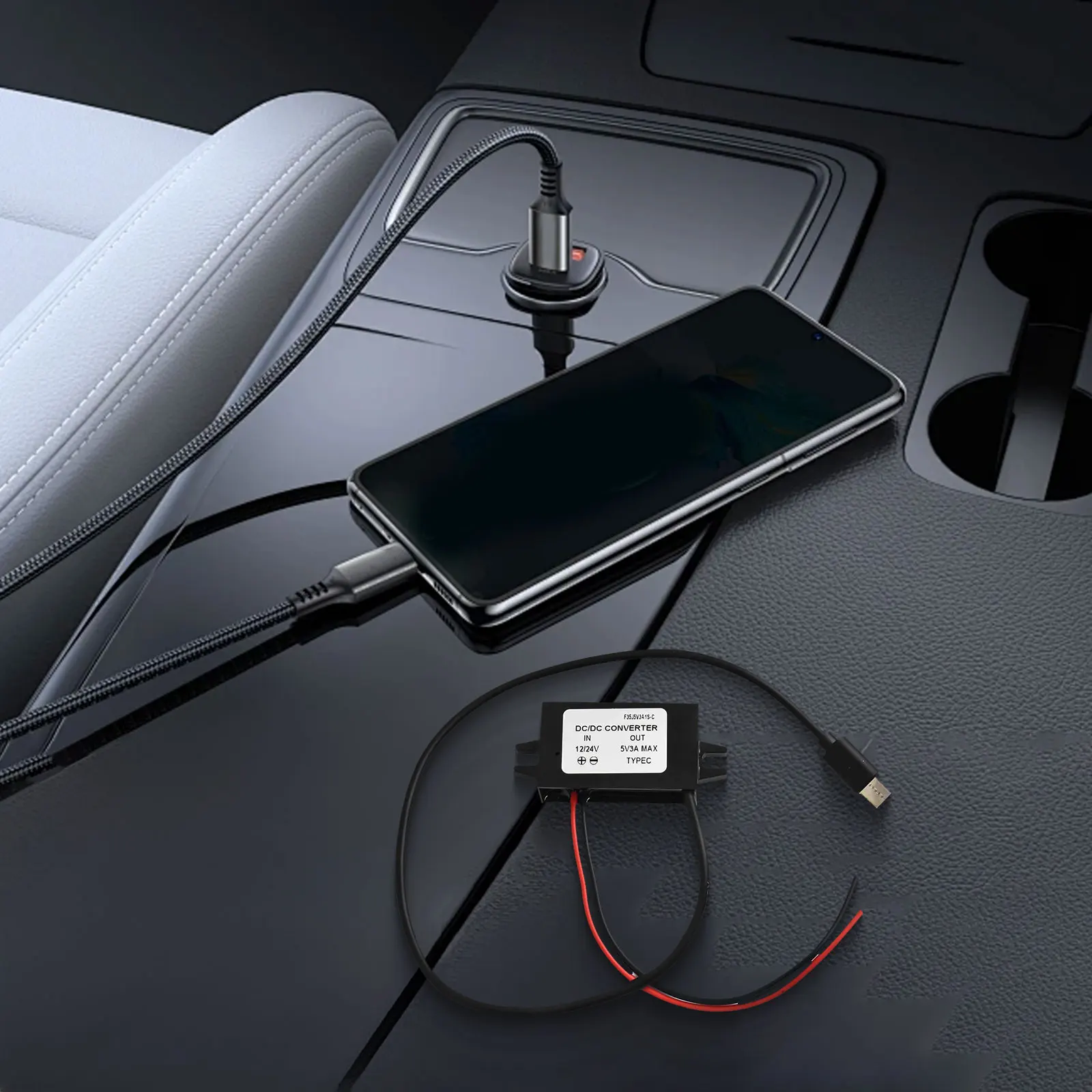 12 فولت/24 فولت إلى 5 فولت USB C 5A 25 واط تيار مستمر محول تنحى وحدة محول شحن الطاقة أجزاء الأداة اكسسوارات جديد #5