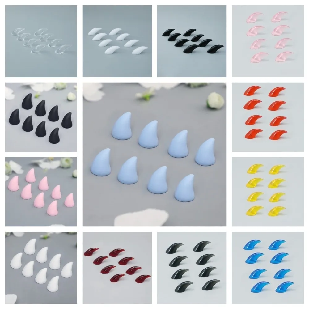 8 Stück Mehrfarbige Tier-Fursuit-Klauen Zubehör Spitz/Abgerundet Epoxidharz Pelzige Klauen Nägel Handgefertigt Cosplay-Accessoires – Detail 2
