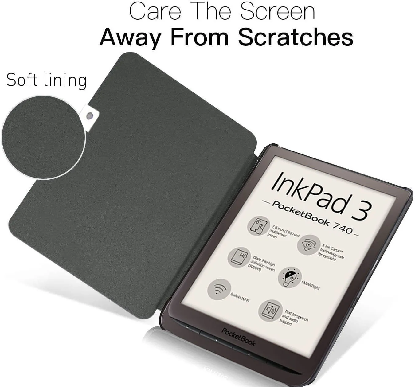 Флип-чехол для Pocketbook Tea Vivlio InkPad 3 PB740 PB741, 7,8 дюйма