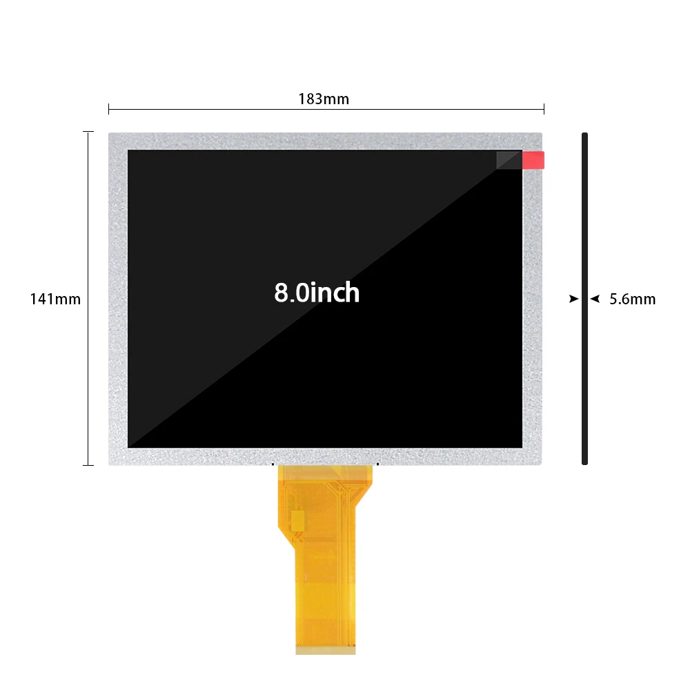 8.0 Inch LCD Module 800(RGB)×600 LCD Display RGB 50pins EJ080NA-05B