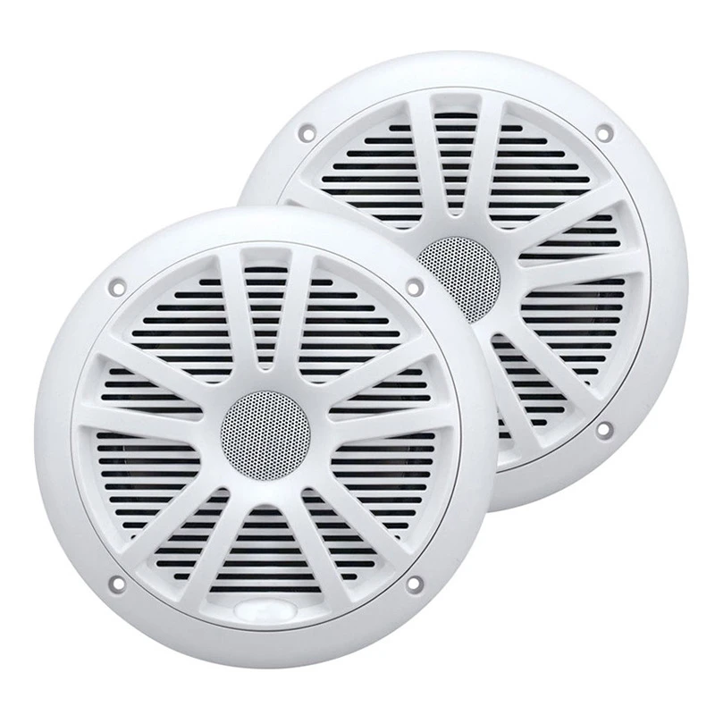 6.5 Inch 25W Marine Speakers Waterproof Weather Resistant Stereo Boat Speaker for Yachts Golf Cart RV ATV UTV Ship Sauna