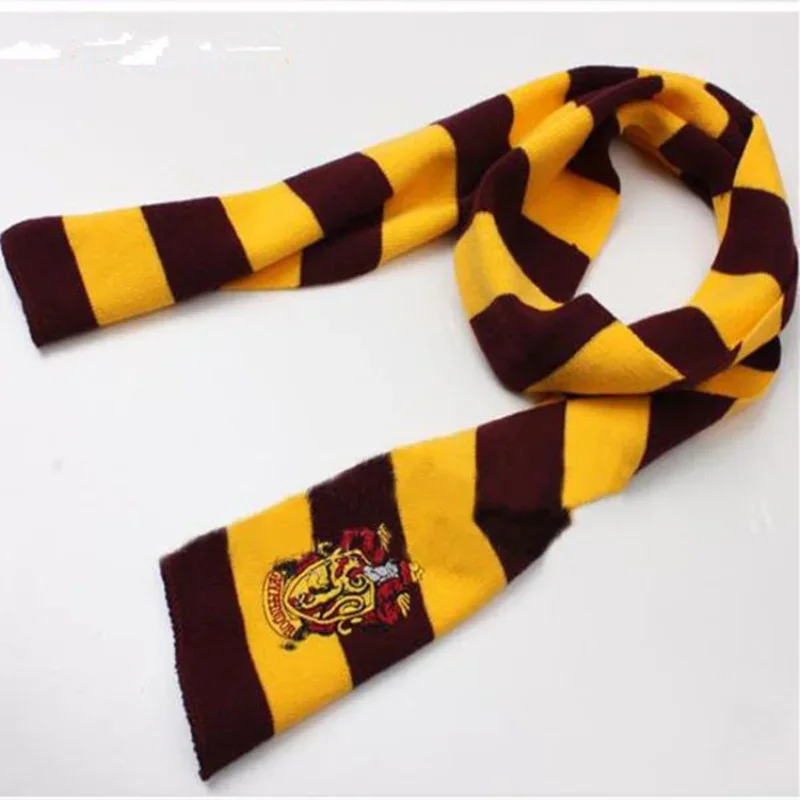 Scarf Harries Student Campus Cosplay Scarf Potters Gryffindor Hufflepuff House Badge Handsome Acrylic Christmas Assembly Gifts