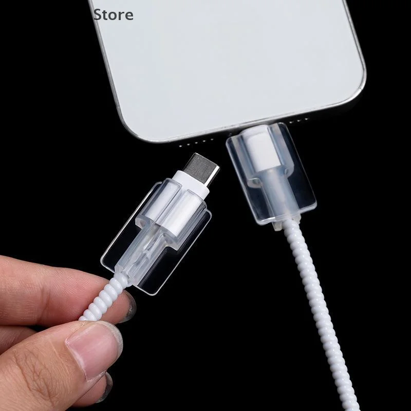 5/10/15 Pcs Phone Charger Cable Protector Clear TPU Charger Cable Winder Anti-Breaking Wire Protective Sleeve