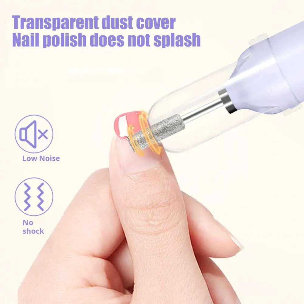 Electric Nail Drill with 5 Bits Sanding Bands UV Nail Lamp Acrylic Gel Nail Polish Removal Machine Manicure Pedicure Tool