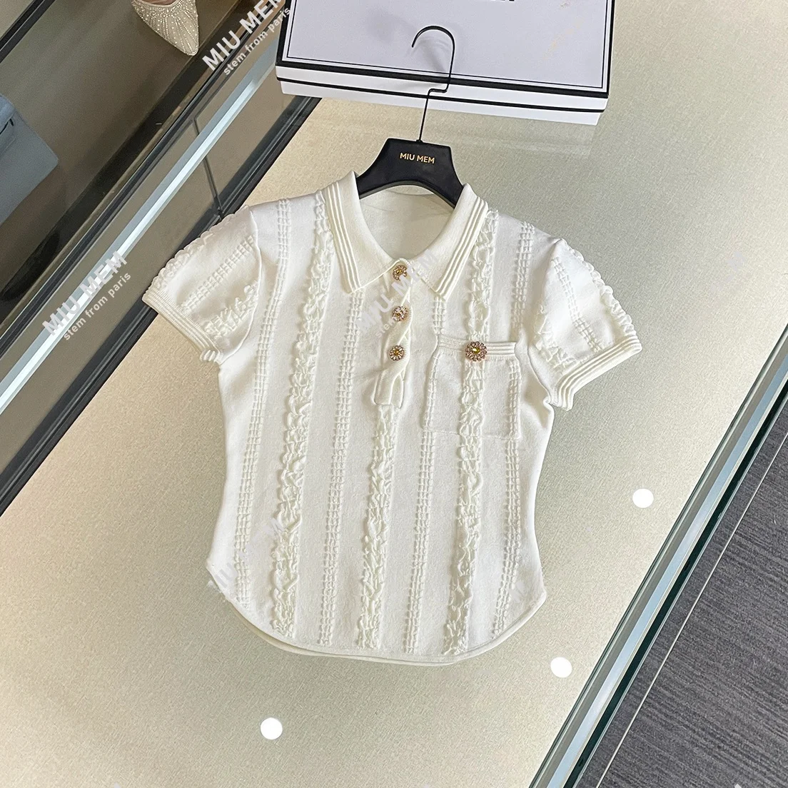 

Женский вязаный топ Ele Commuter Sle ort Sve Ne Top South Oil High End Faion Summer Faion White Twist Knit