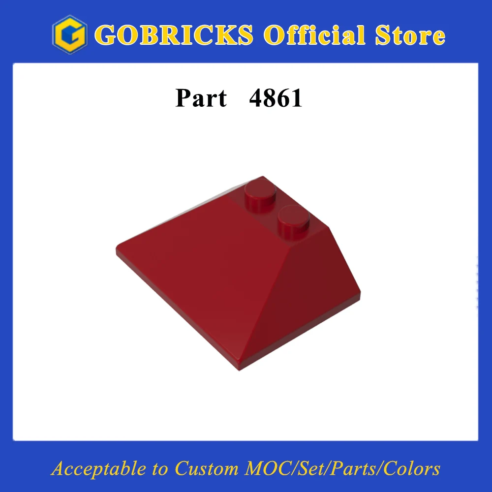 Gobricks 1 Pcs MOC Slope 3 x 4 Double Bricks Compatible With 4861 Model Building Blocks Kids Birthday Gifts Educational Toys