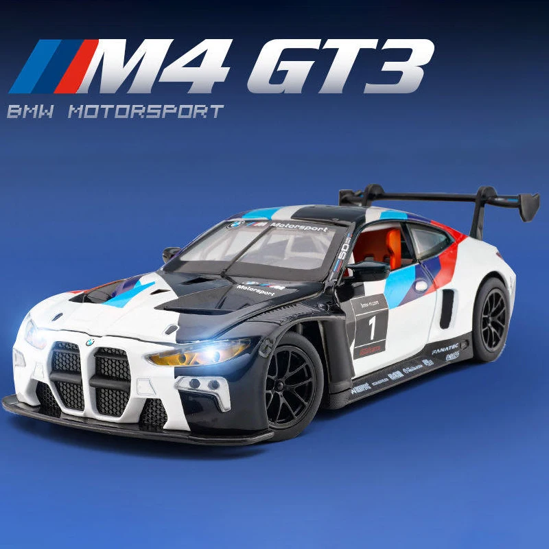 CCA 1:24 BMW M4 GT3 M6 BMW CSL Z4 lega auto diecast e veicoli giocattolo modello di auto suono e luce auto giocattoli per bambini regali