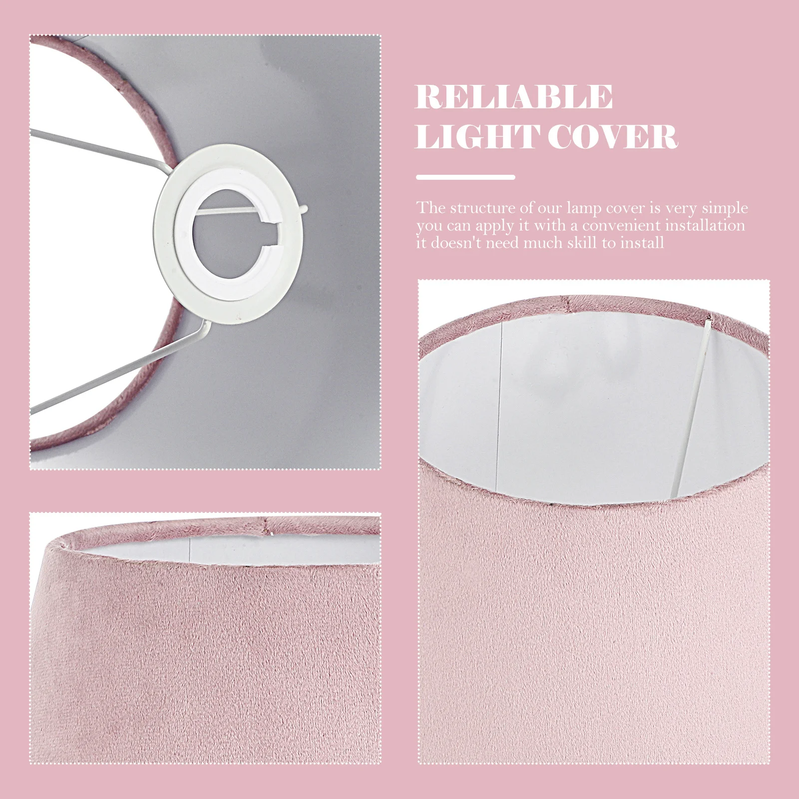 Cloth Art Shade White Lining For Desk Lamp Tabletop Bedside Light Durable Wear-Resistant Protective Cover Sturdy