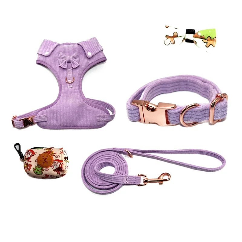 

2023 Hot Selling High Quality Pet Harnesses Luxury Designer Dog Harness Set