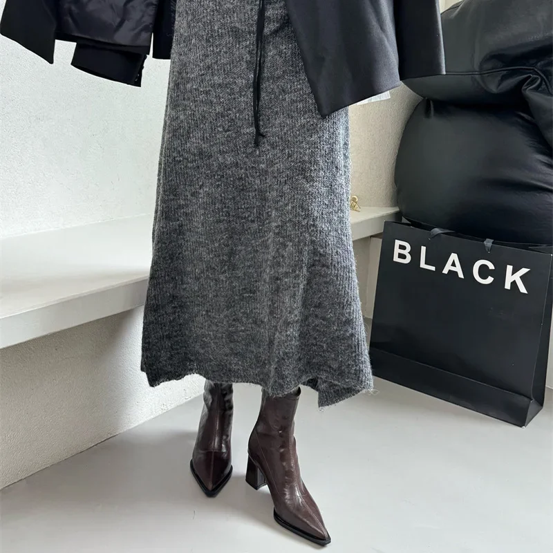 أحذية مدببة حادة أحذية قصيرة للنساء 2025 أحذية نسائية جديدة لخريف وشتاء أحذية قصيرة بكعب عالي #6