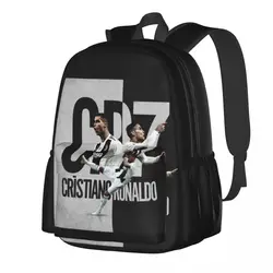 CR7 Football Star Backpack Women C-Cristianoed Breathable Backpacks Polyester High School Bags Sport High Quality Rucksack