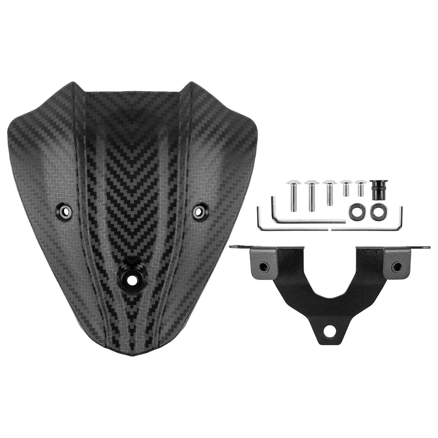 Carbon Fiber Look High Quality ABS Windscreen Windshield Screen with Bracket  For KTM duke 390 2017-2023 Motorcycle Accessories