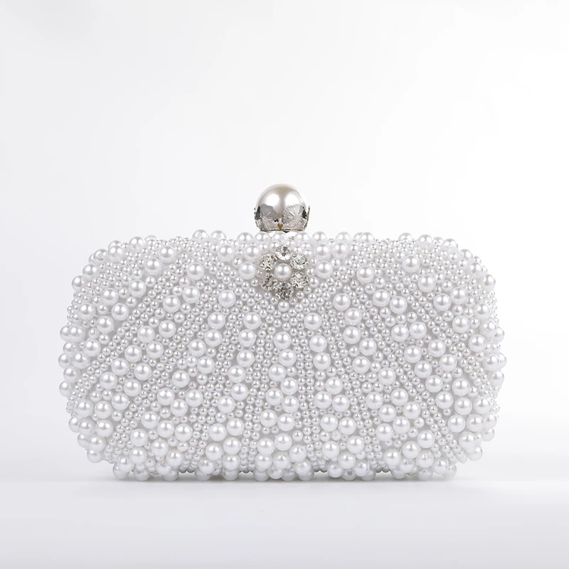 Trendy Pearl Dinner Bag Chain Strap Shoulder Bag Elegant Celebrity Handheld Evening Dress Bag Marriage Party Storage Bag