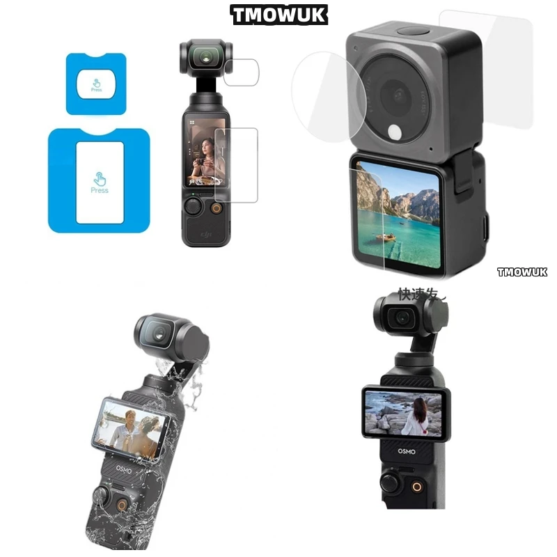 

For DJI Pocket 1 2 Osmo Pocket 3 Action 2 4 Pro Smudge - Resistant Tempered Glass Cover