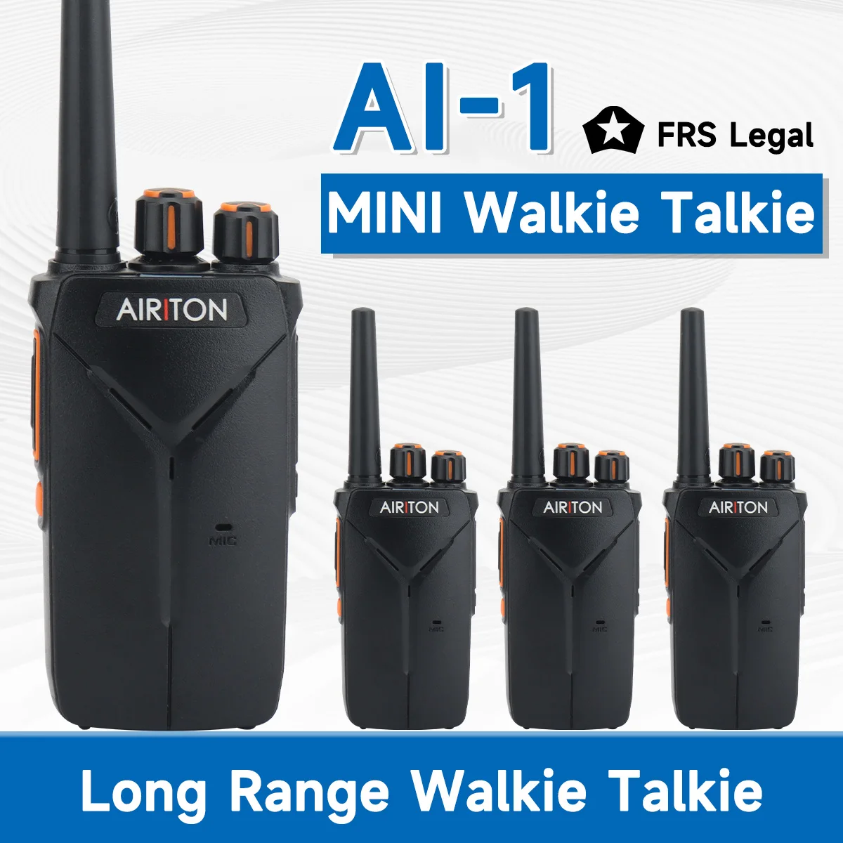 2/4PCS AR-1 Walkie Talkie FRS Long Range 16 Channels Rechargable Portable High Power VOX Ham Two Way Radio for Camping Hunting