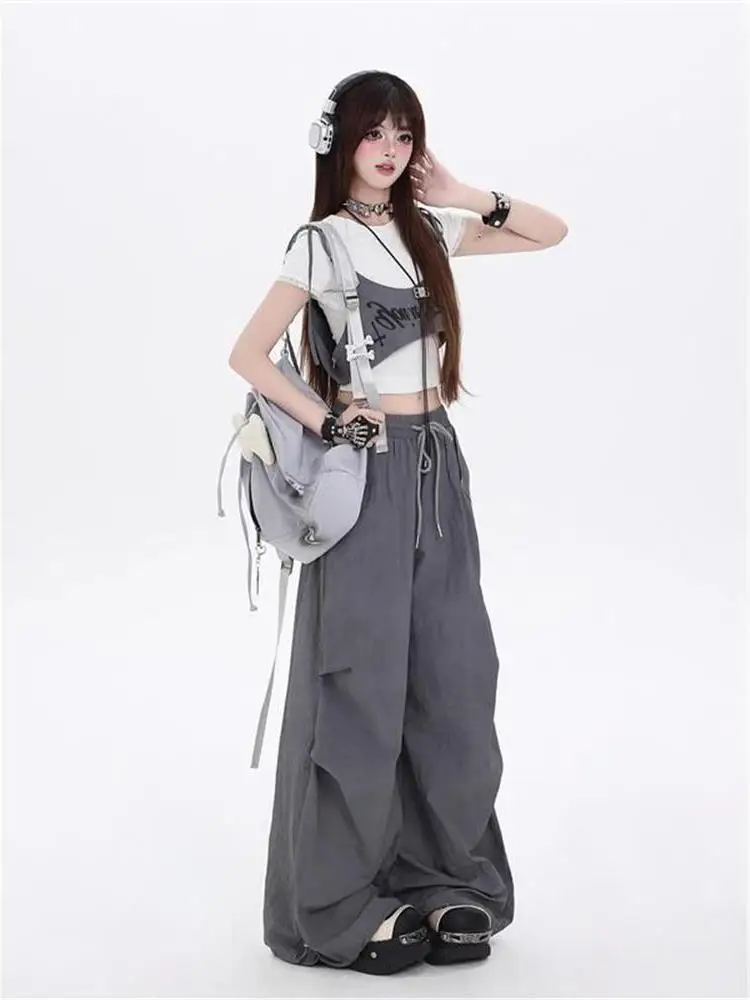 Casual broek met hoge taille en wijde pijpen Dames zomer Nieuwe slanke werkkleding Veelzijdige dunne Amerikaanse woestijn Hot Girl Jeans