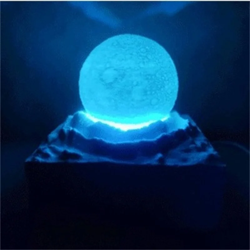 Led Lunar Aromatherapy Lamp Desk Color Atmosphere decor Night Light 3d Printing Environmentally Friendly Material USB Desk Lamp