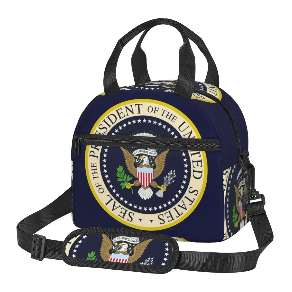 Seal Of The President Of The United States Us Usa Insulated Lunch Bag Bento Storage Food Boxes Cooler Thermal Lunch Box Tote