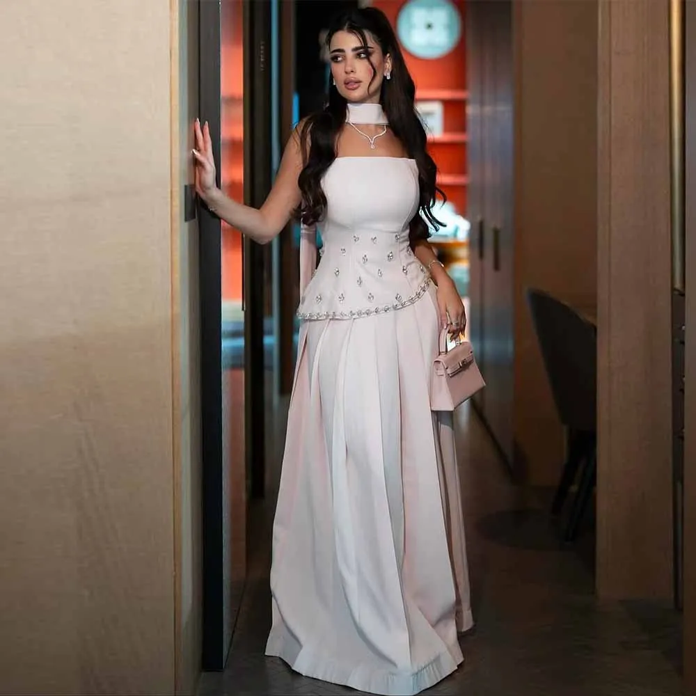 

Роскошные платья для выпускного вечера в Дубае, вечернее платье трапециевидной формы из джерси, розовое платье без бретелек со стразами/кристаллами, многоуровневые платья для дня рождения