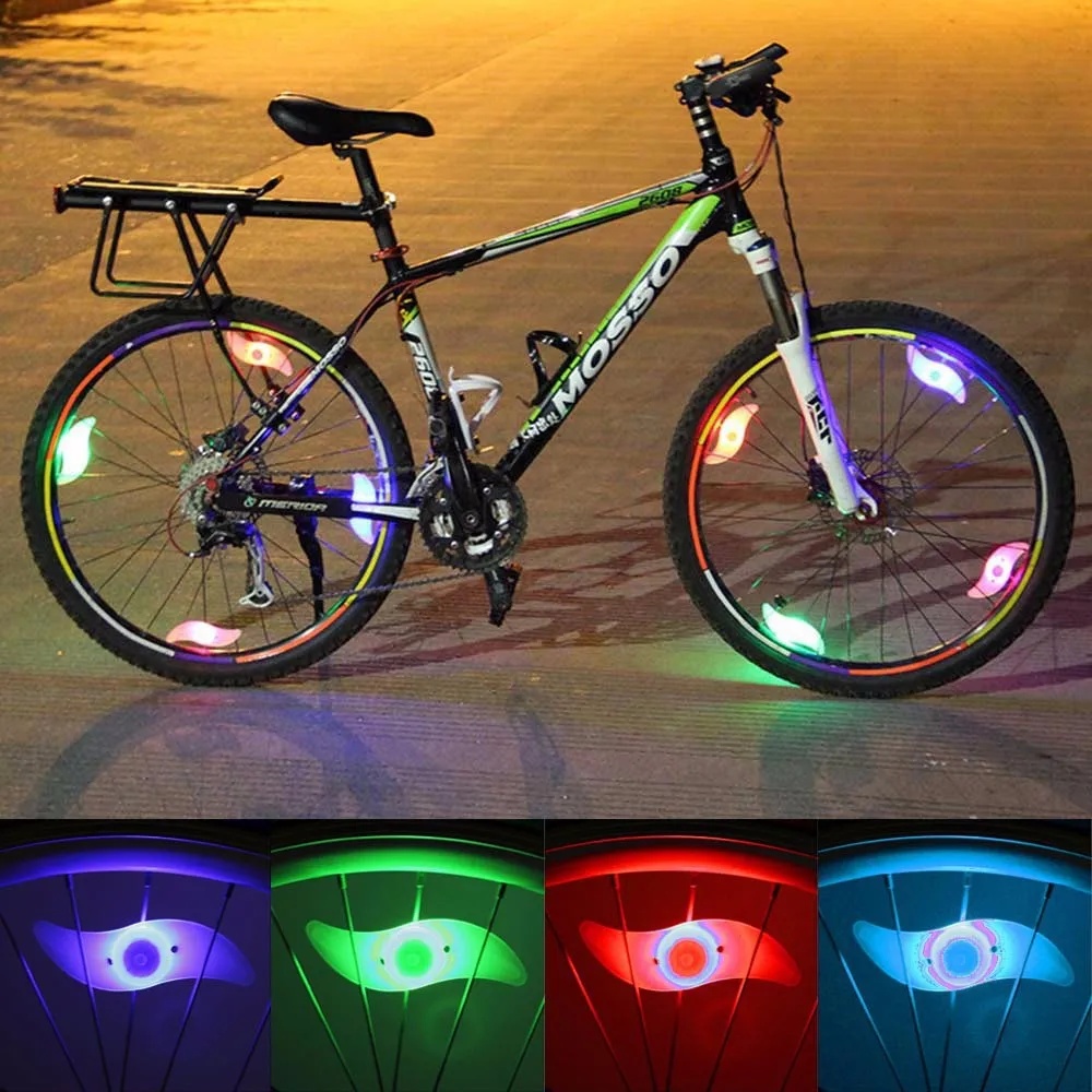 5Pcs Bike Wheel Spoke Light Easy to install waterproof silicone lamp riding equipment accessories Self provided battery