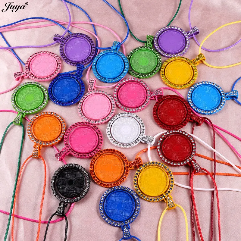 Leere Halskettenbasis 25mm Doppelseitige Cabochon-Anhängerbefestigungen mit 50cm Seilkette für DIY Pop-Schmuckzubehör – Detail 5