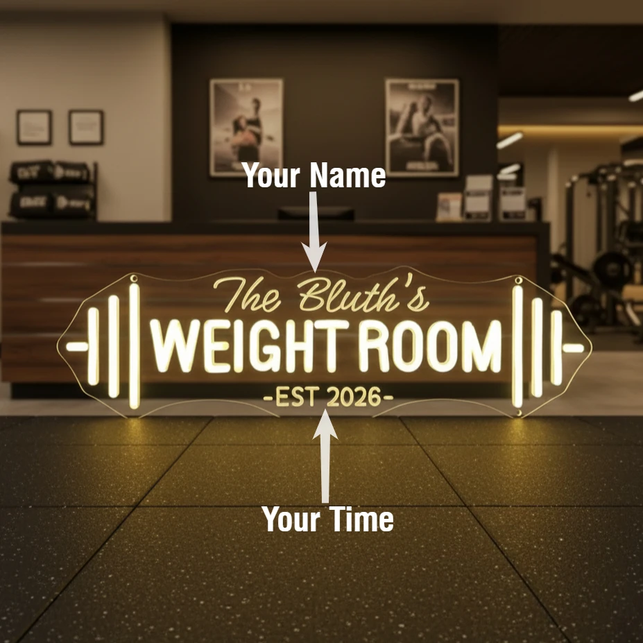 Custom Weight Room Neon Sign - Home Gym Name LED Light Fitness Club Workout Wall Decor Gym Lover Gift for Fitness Enthusiasts