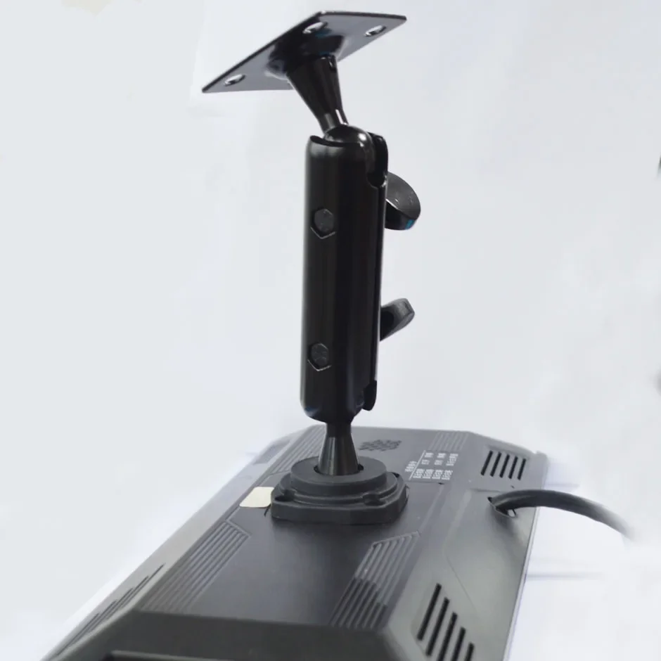 Car Monitor Mount  Steel Spherical Bracket 180° Rotatable for 7 9 10 10.36 Inch Screens, Universal Dashboard/Desktop Holder.