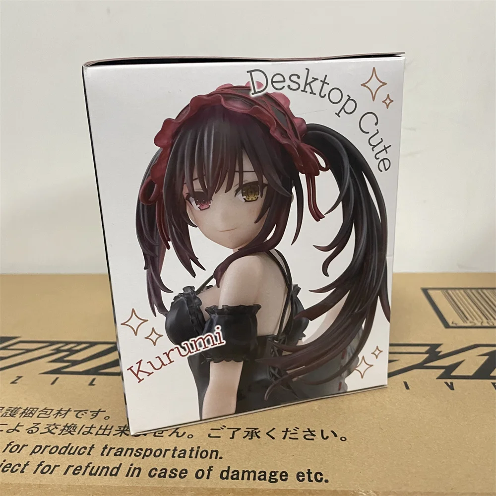 Original Bandai Anime Figure Taito DATE A LIVE Tokisaki Kurumi Desktop Cute Action PVC Model Collector Toys Figurine 13CM Doll