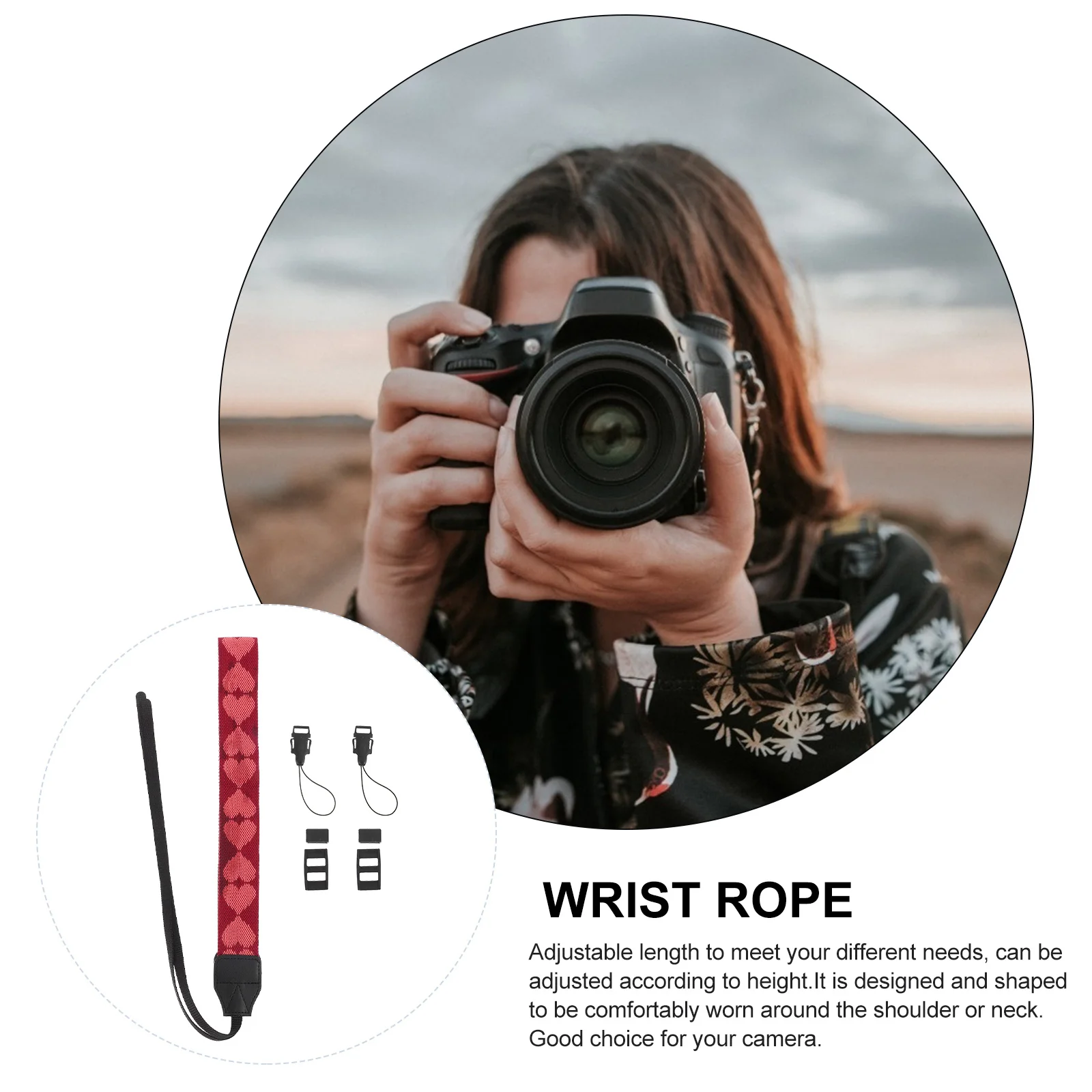 

Camera Neck Strap Adjustable Anti-Slip Polyester Sling Belt For Dslr Mirrorless Travel Photography Shoulder Strap