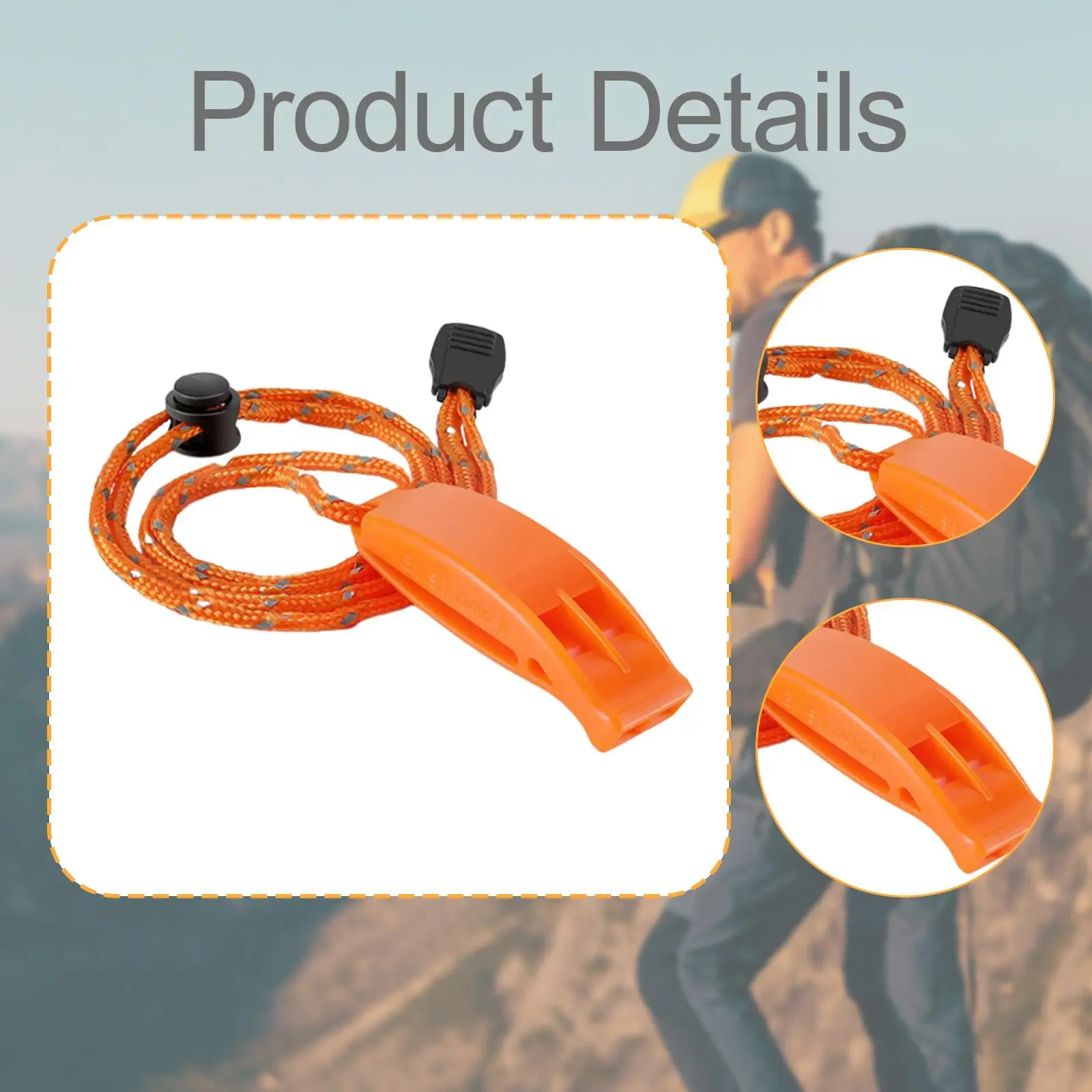 10-teilige Notfallpfeife, sichere Pfeife für Kajak, Bergsteigen, Camping