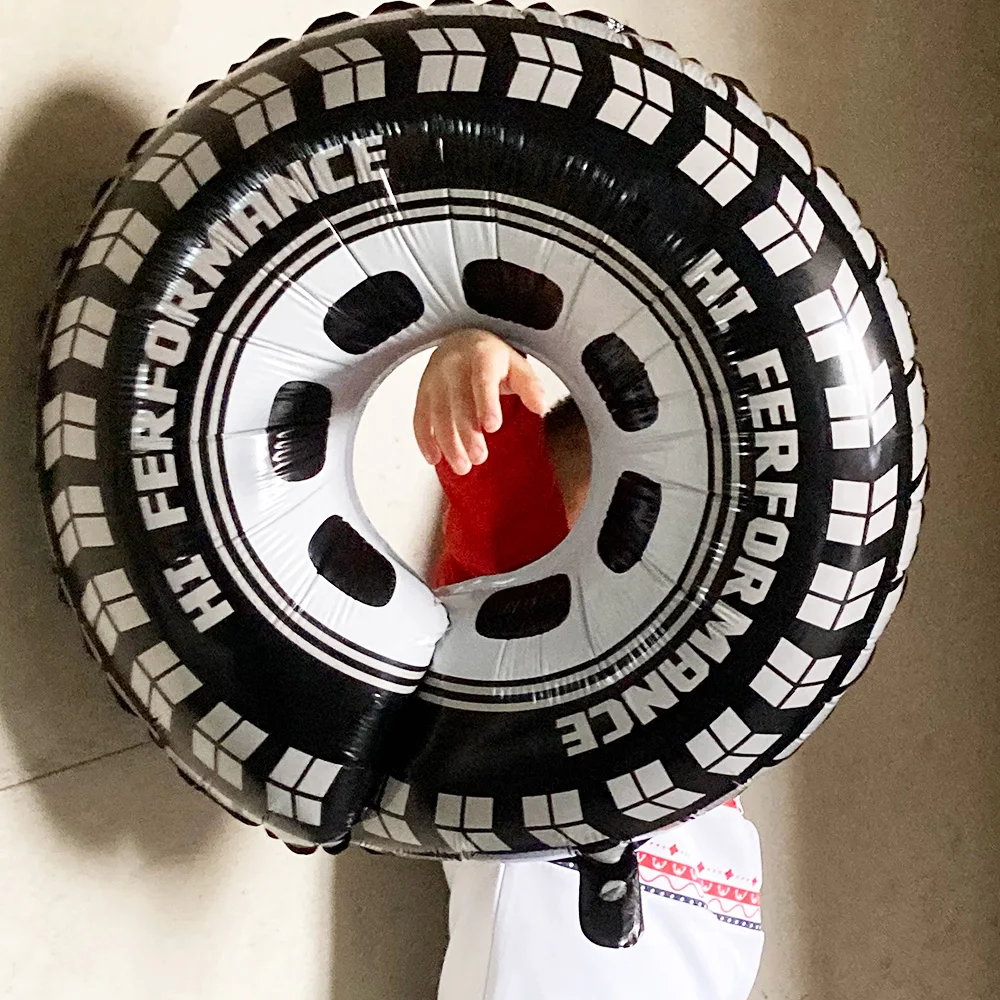 4PCS/SET 30 Inch Wheel Balloons Race Car Tire Balloons Car Birthday Party Decorations Supplies for Men and Boys