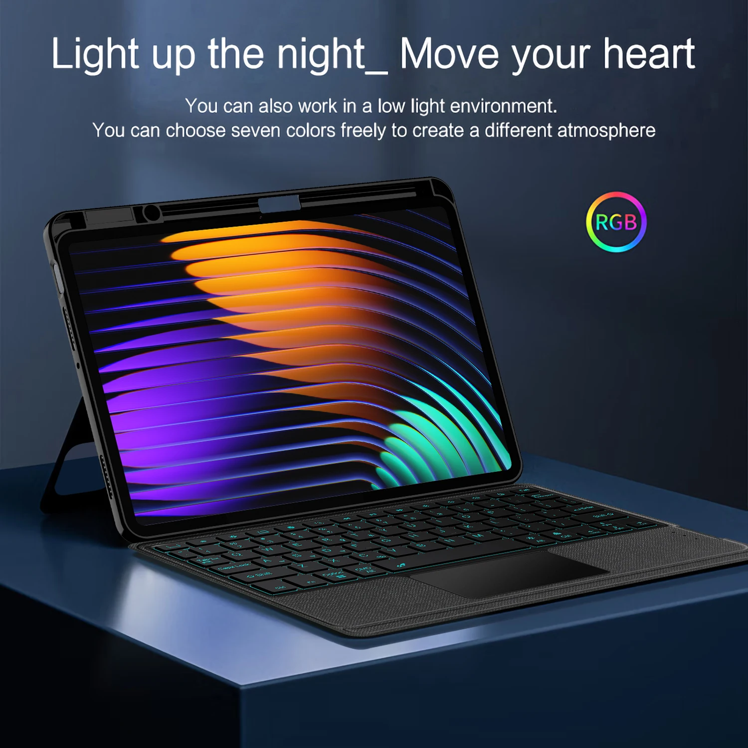 AJIUYU Keyboard Cover For Xiaomi Pad 7 / 7 Pro 11.2" 2024 Detachable Protective Case For Mi Pad 7 MiPad 7 Pro TrackPad Keyboard