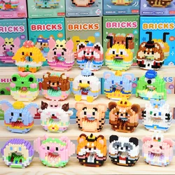 Disney 108 Style Stitch LinaBell Hello Kitty Building Blocks Princess Cartoon Figrues Bricks Children's Assembly Toys Model Gift