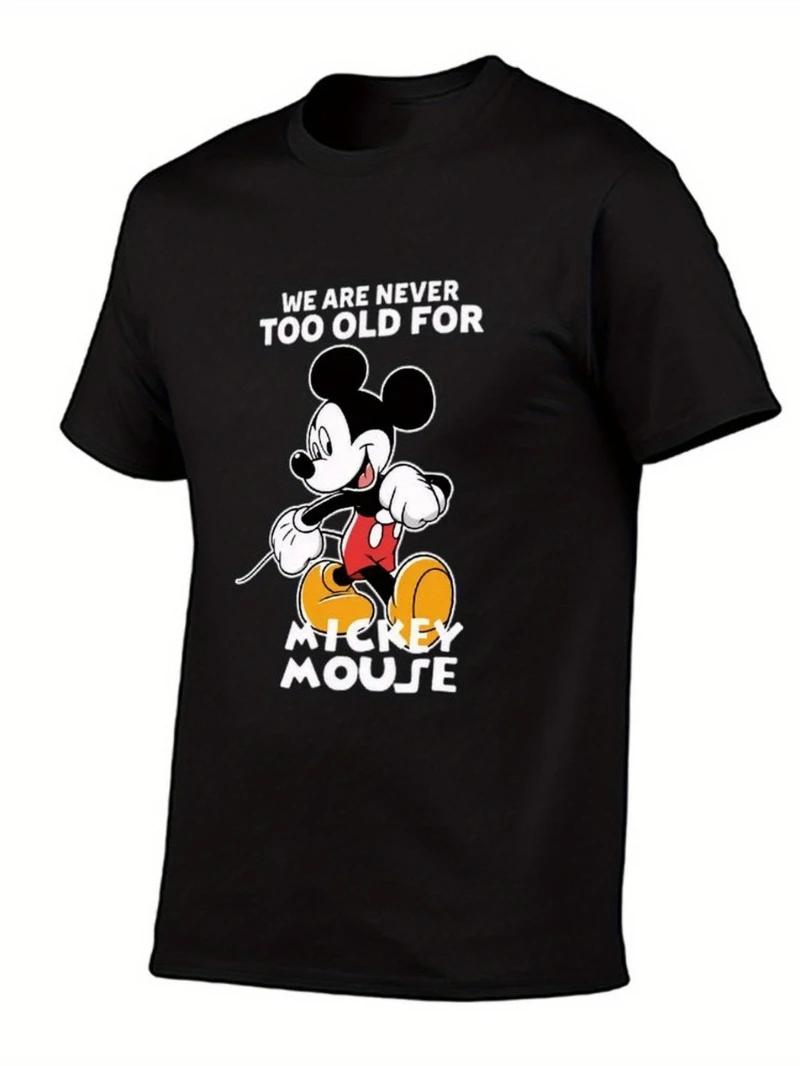 تي شيرت رجالي قطني يتميز بقمصان ديزني ذات العلامات التجارية المشتركة لكل من الرجال والنساء في عام 2025