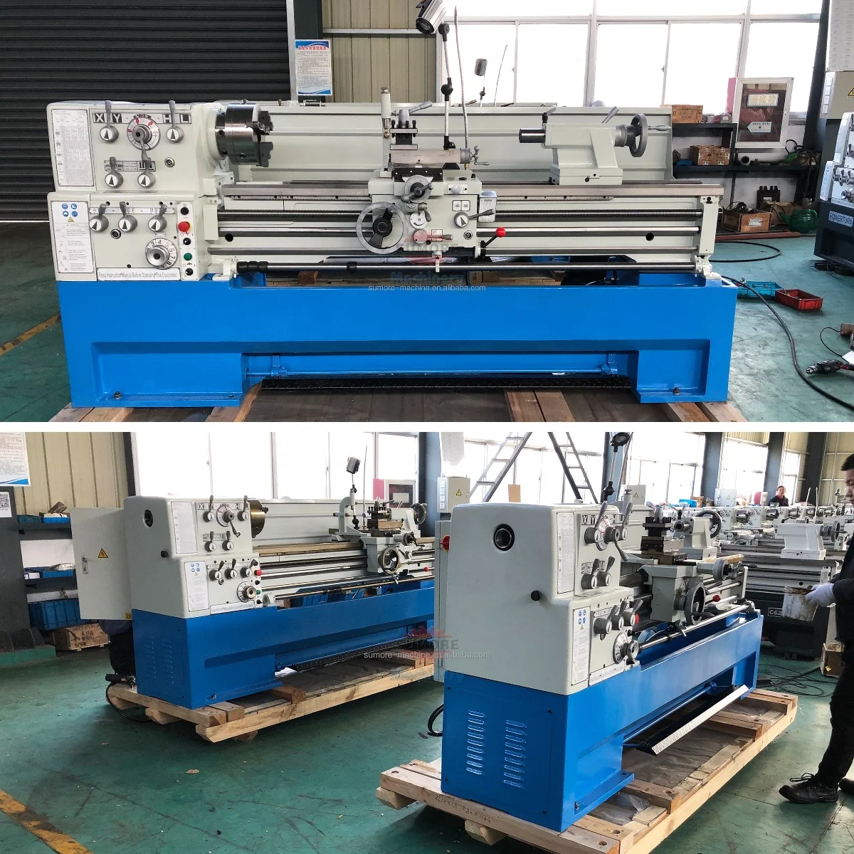 410/460 * 1000/1500/2000mm and Bore 58/80mm China Most Popular Metal Parallel Heavy Duty Lathe Machine Price SP2114 6241 6246