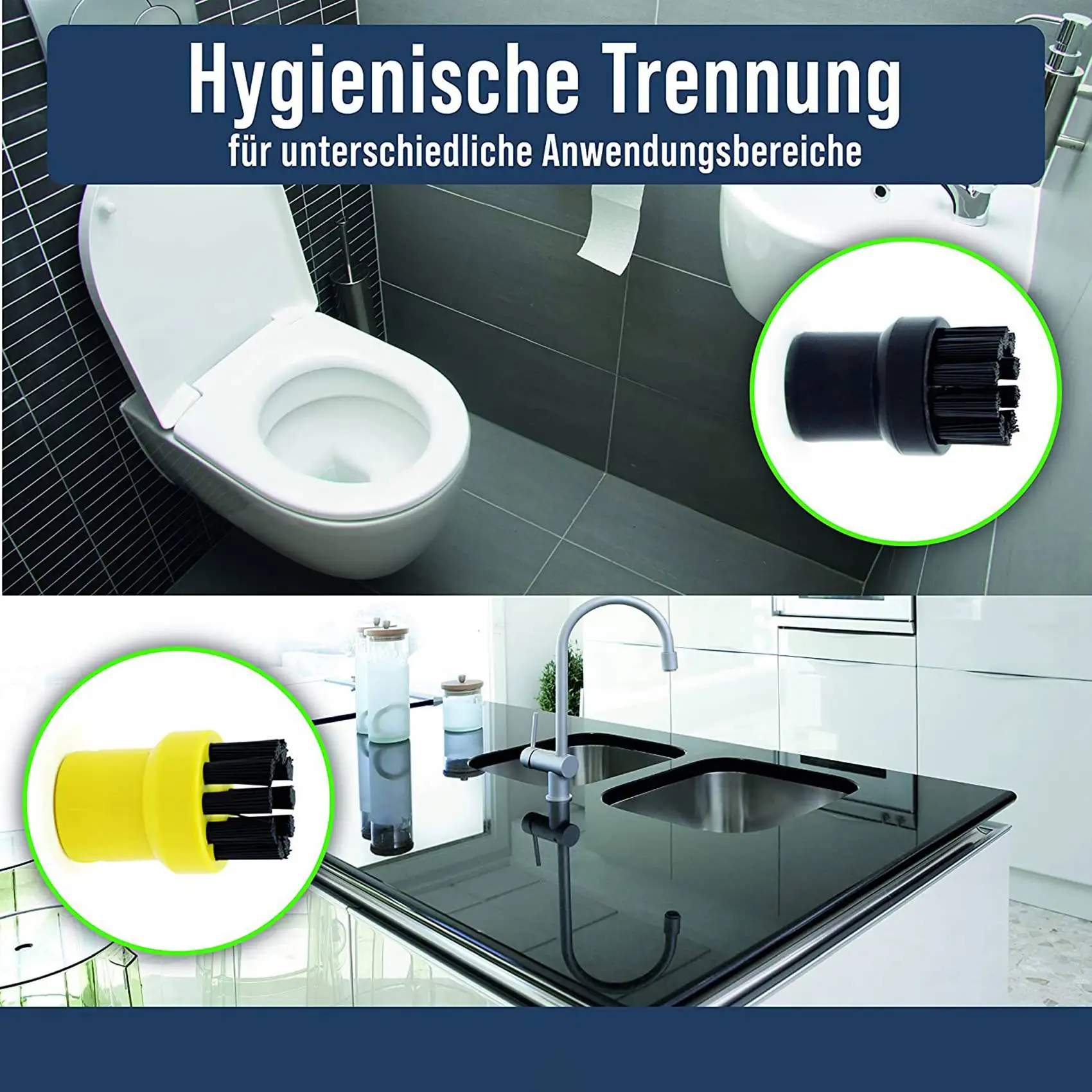 ชุดแปรงกลม [4 ชิ้น] เหมาะสําหรับอุปกรณ์เสริมเครื่องอบไอน้ํา Karcher สําหรับแปรงกลม Karcher แปรงยาแนวสําหรับ Karcher