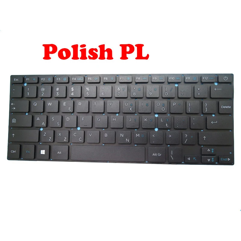 Laptop keyboard For DGM L-141QH PL Polish/United States US Black Without Frame