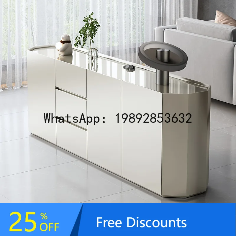 

CZ Lacquered Sideboard Cabinet for Home Living Room Storage Cabinet Wall-Mounted Integrated Storage Organizer