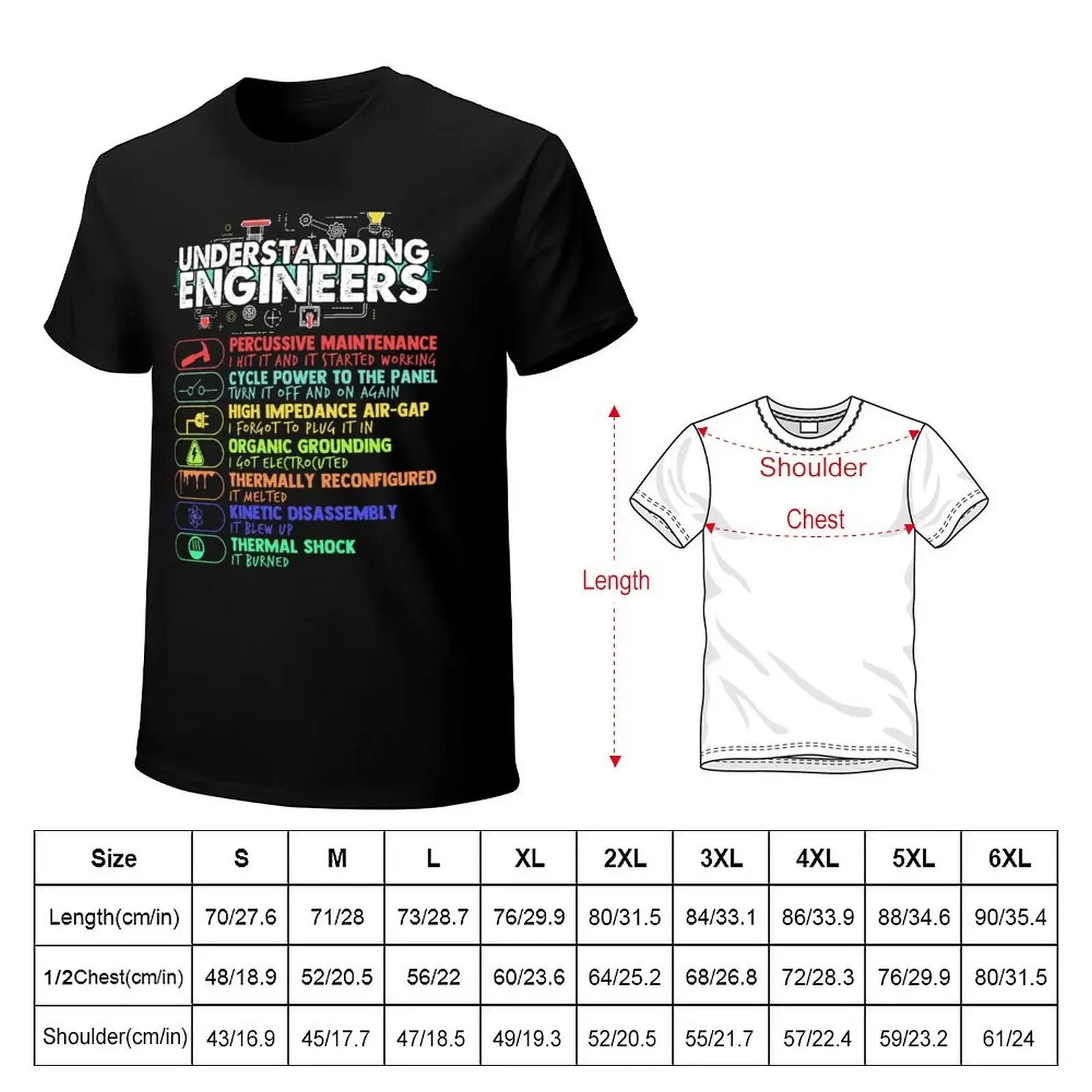 Understanding Engineers - Funny Engineer Gift T-Shirt tops summer tops quick-drying mens clothes