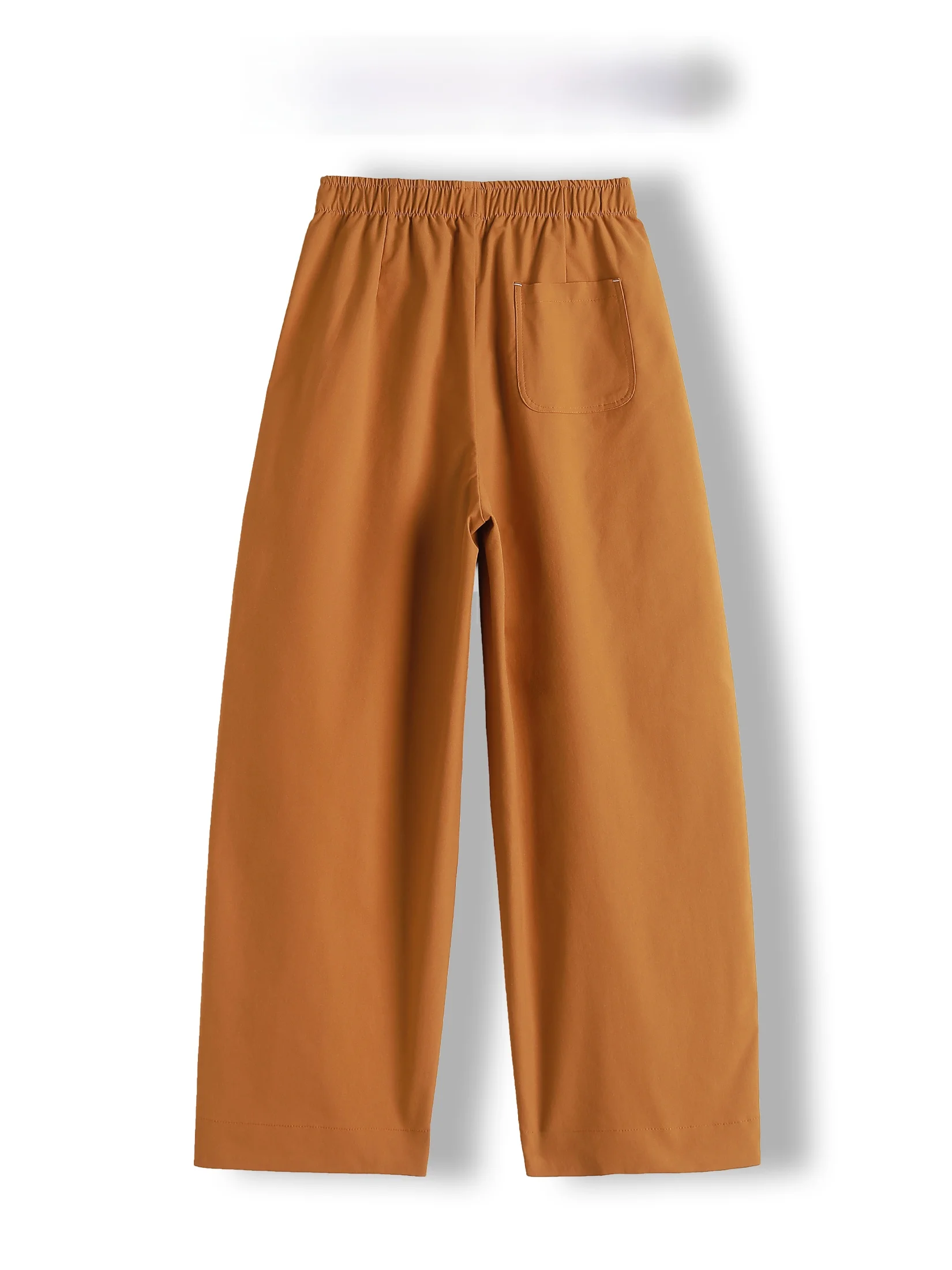 Summer Magic Hide Meat Pants Small Size Women's Casual Wide Leg Pants Drawstring Waist Pumpkin Pants Nine Point Trendy